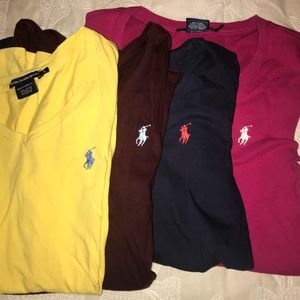 LOT V NECK WOMENS POLO TEES